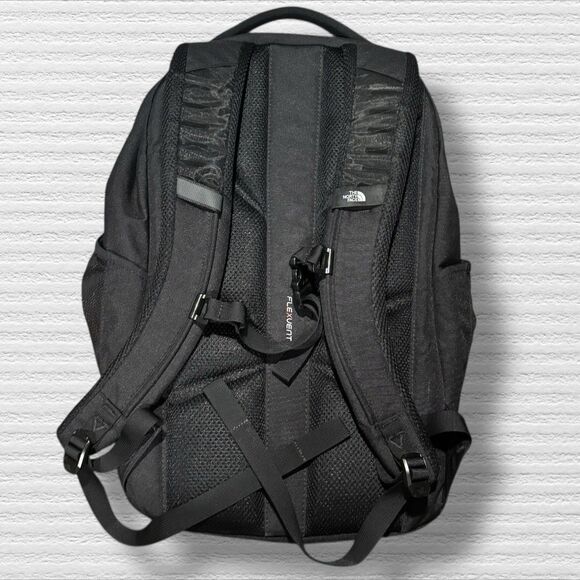 The North Face Pivoter Backpack Black FlexVent Laptop School Book Bag - Picture 3 of 8